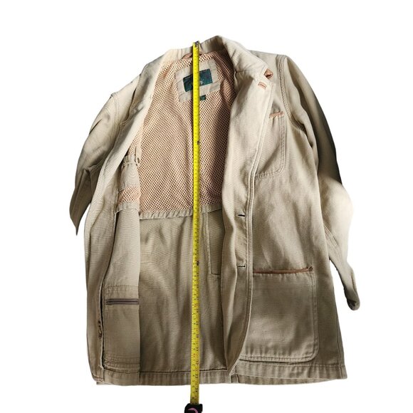Orvis Men Vintage Elbow Patch Fishing Hunting Button Down Jacket Size Med Tall - Picture 12 of 13